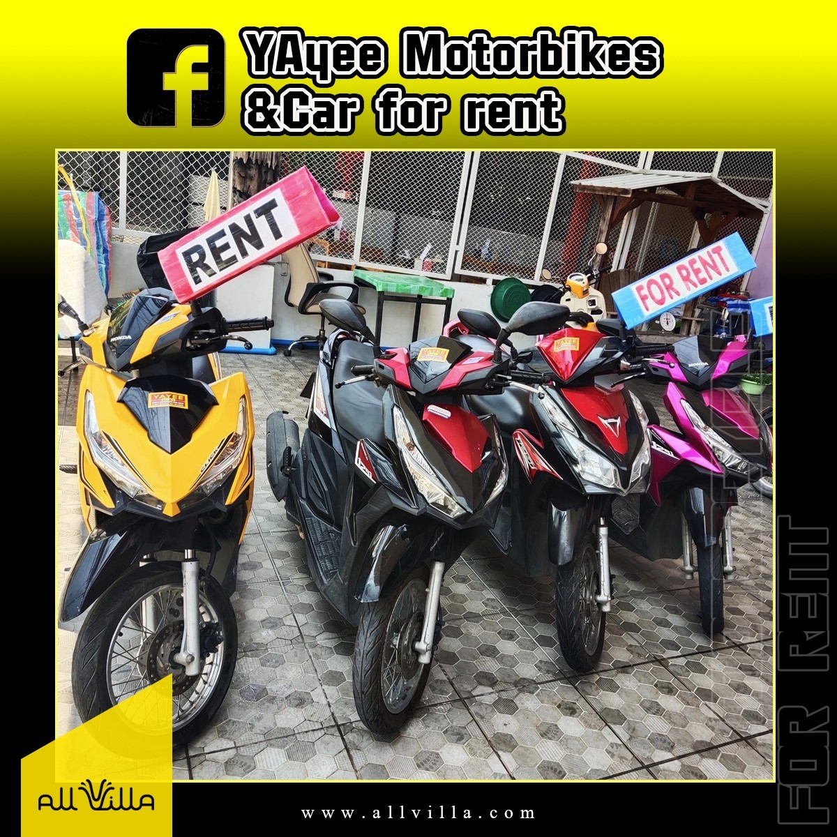 Motorbike & Car For Rent by YAYEE